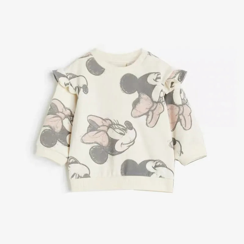 Girls Spring & Autumn Minnie Mouse Sweatshirt + Pants Set