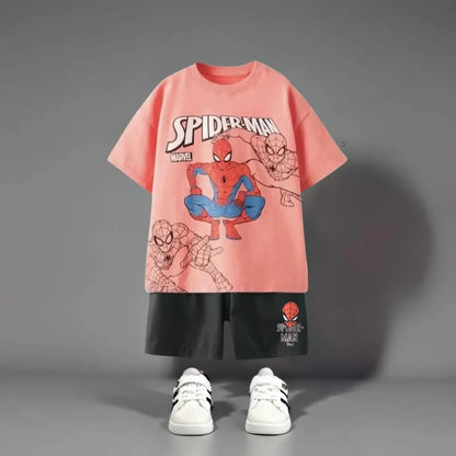 Premium 100% Cotton Spiderman T-Shirt & Shorts Set
