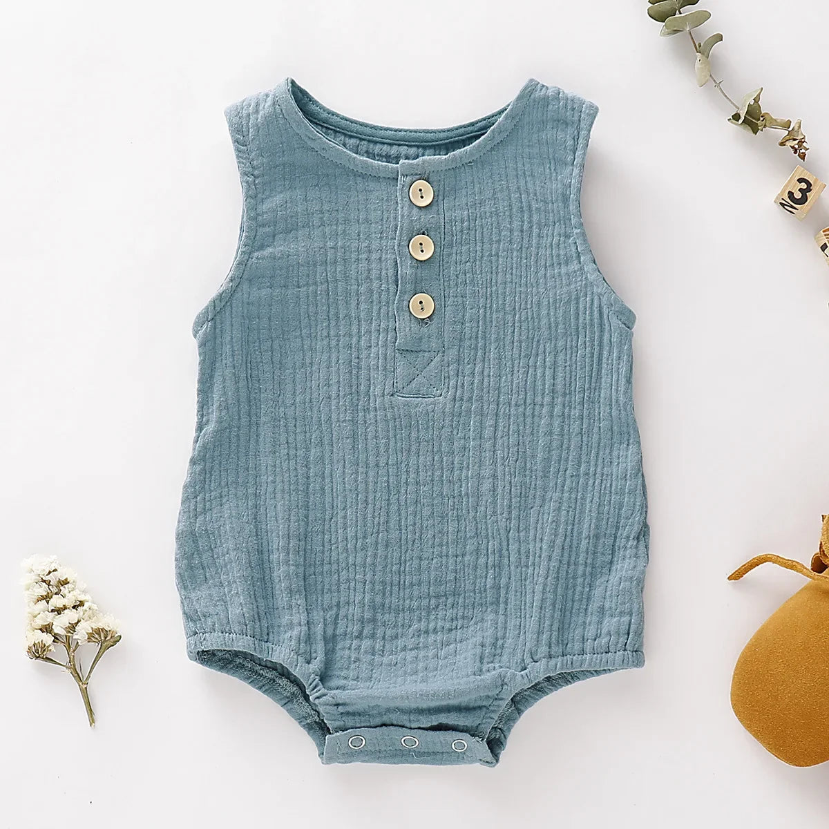Baby Muslin Romper 100% Cotton