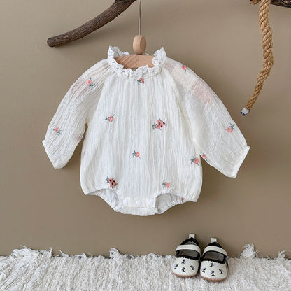 Bubble Romper Long Sleeve Soft Jumpsuit