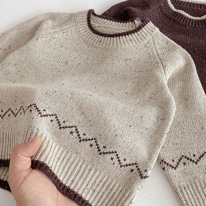 Knitted Long Sleeve Pullover Top & Pants Set