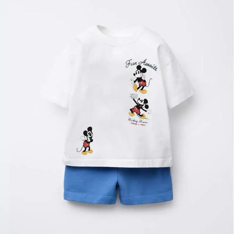 Mickey Pure Cotton T-Shirt and Shorts Set