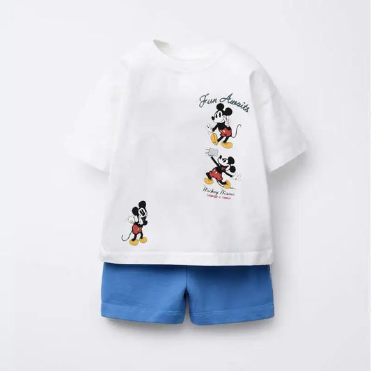 Mickey Pure Cotton T-Shirt and Shorts Set