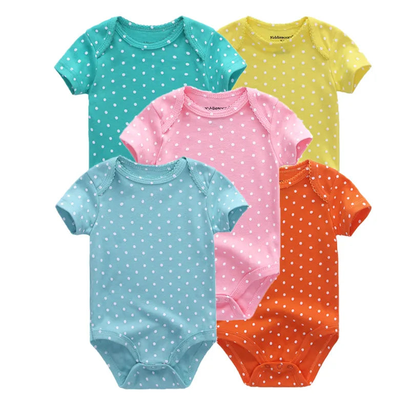 100% Cotton Cartoon Bodysuit Set (5pcs)