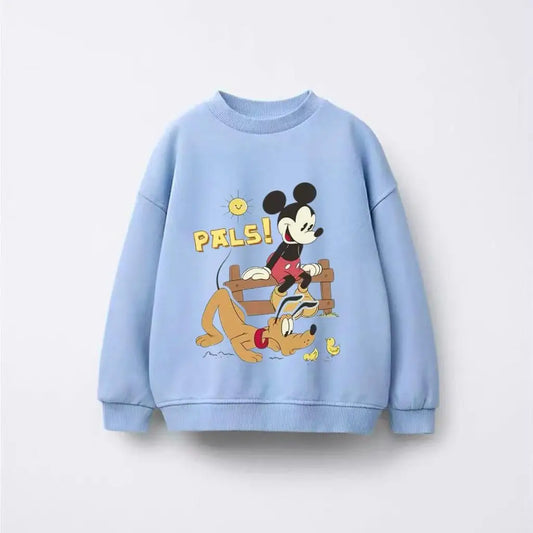 Mickey Mouse & Pluto Sky Blue Hoodie