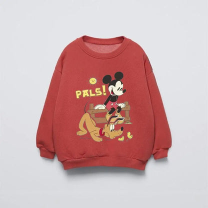 Mickey Mouse & Pluto Rust Hoodie