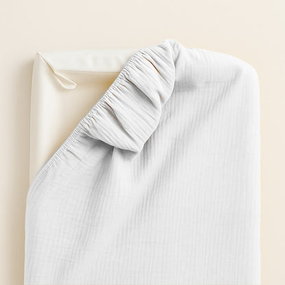 housse matelas a langer coton bio papate blanc enroule