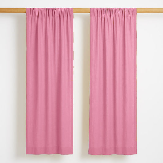 rideau enfant gaze coton bio rose