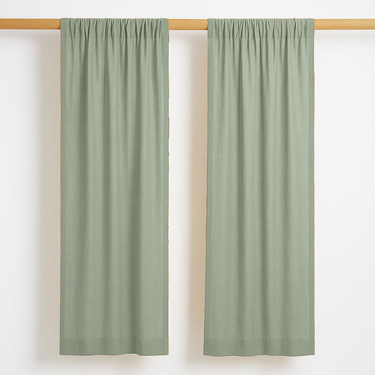 rideau enfant gaze coton bio vert biologique GOTS chambre garçon