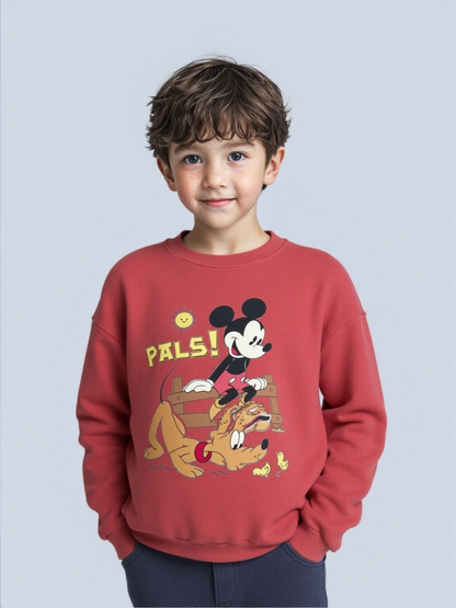 Mickey Mouse & Pluto Rust Hoodie