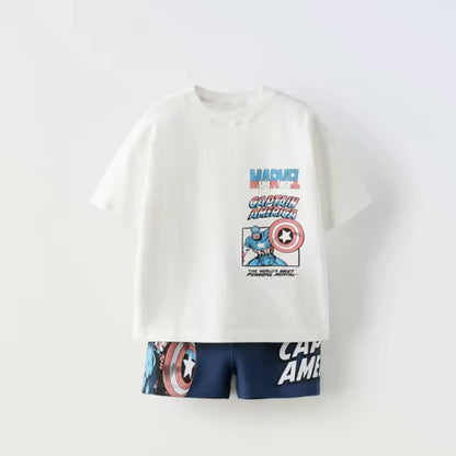Marvel Captain America Cotton T-Shirt and Shorts Set