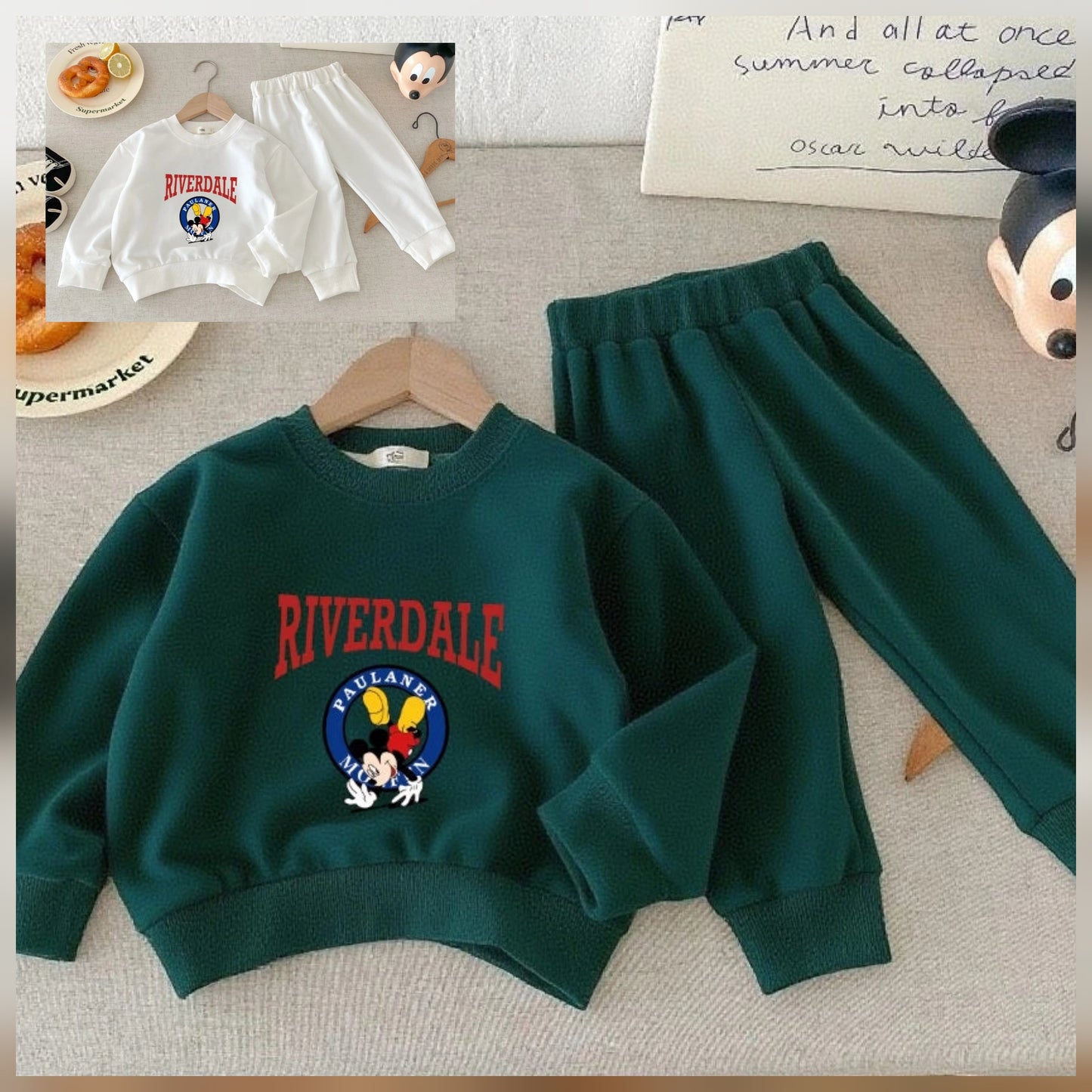 Disney Sweatshirt & Pants Set - 100% Cotton