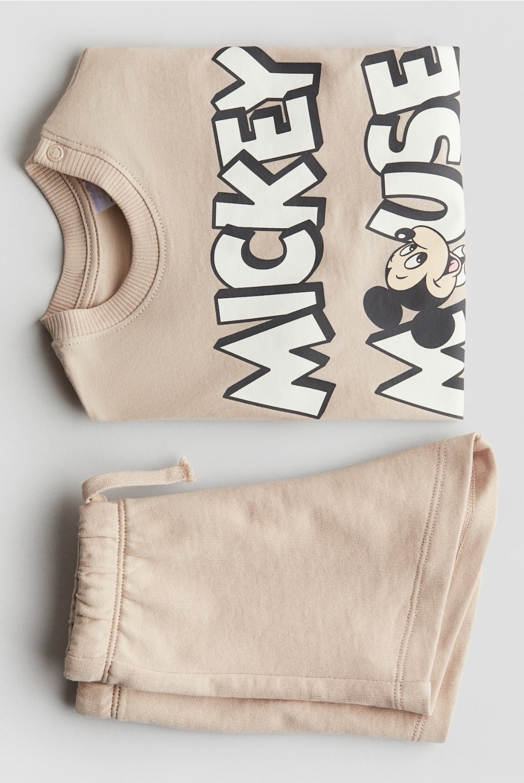 Casual Loose Pure Cotton T-Shirt and Shorts Mickey Mouse