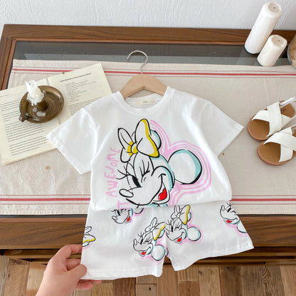 Adorable 100% Cotton Minnie T-Shirt & Shorts Set!