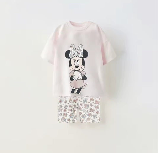 Disney Minnie T-shirt & Shorts Cotton Set