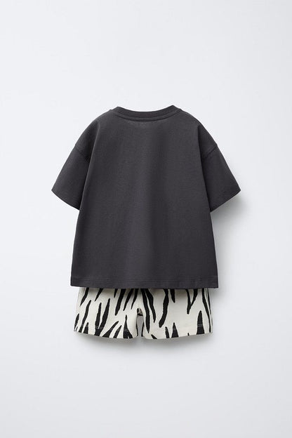 Loose T-Shirt & Shorts Cotton Set