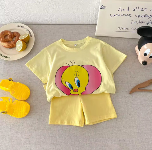 Tweety T-Shirt and Shorts Cotton Set