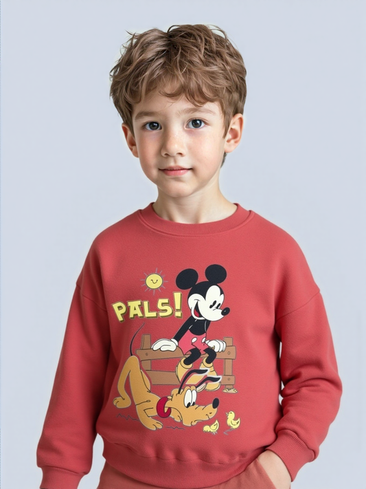 Mickey Mouse & Pluto Rust Hoodie