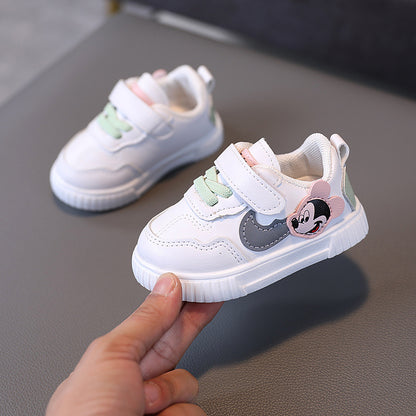 White Disney Mickey and Minnie Mouse Sneakers