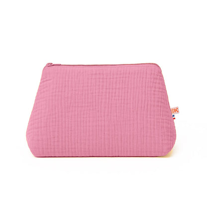 trousse de toilette en coton bio Rose papate